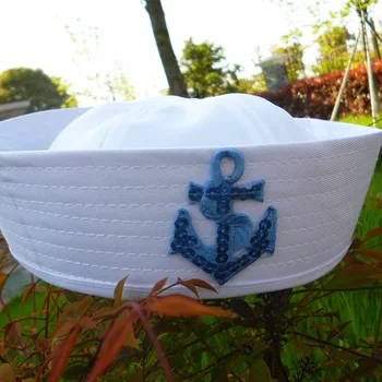 Valge Laps Meremehed Laeva, Paadi Kapten Müts Navy Marine Kork Ankru Merre Paadi Meremiili Fancy Kleit Õde Müts Sõjaväe Mütsid 2
