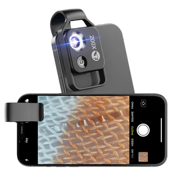 200X Suurendusega Mikroskoobi Objektiivi valgusdioodi Micro Tasku Makro Objektiivid ForIPhone ForSamsung Kõik Nutitelefonid Luup-Objektiivi 2