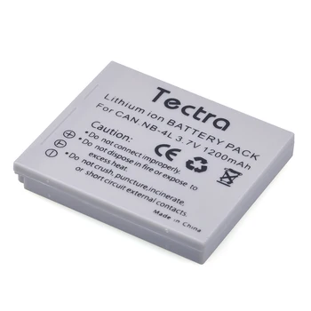 Tectra 4tk NB-4L NB4L Li-ion Aku + USB Dual Charger Canon IXUS 60 65 80 75 100 I20 110 115 120 130 ON 117 220 225 230 2