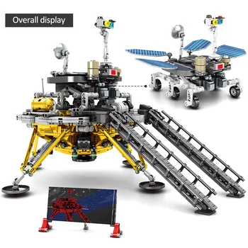 SEMBO 1098PCS Linna Kosmose Sond Mars Lander Mudel ehitusplokid Kuu Raketi Määrata Arvud, Tellised Mänguasjad Lastele 3