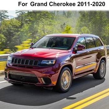 Sisemine Ukse Käepide Kaussi Ringi Sisekujundus Kate Teenetemärgi Jeep Grand Cherokee 2011-2020 Lisaseadmed (ABS Punane Carbon Fiber) 3