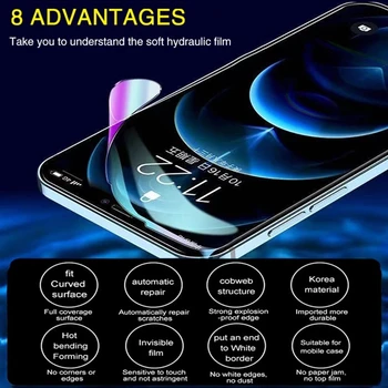 5tk Hüdrogeeli Film IPhone 14 Pro Max 13 12 Mini Ekraani Kaitsed IPhone 11 Pro XS Max X-XR 7 8 Plus SE 2022 Mitte Klaas 3