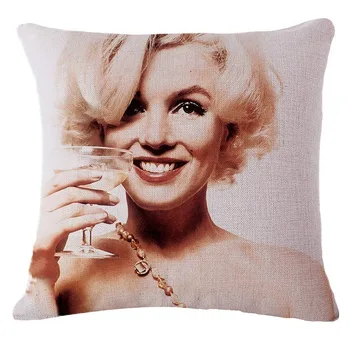 Marilyn Monroe Dekoratiivne Padi Puuvillast Voodipesu Diivan Istmepadi Talje Padja Kate Kodus Diivan Square Padi 45x45cm 3