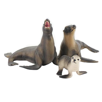 Uus Veealuse Maailma Loomade Mudeli Simulatsiooni Sea Lion Mänguasi Tahke Plastikust Poisi Varase Hariduse Puzzle Joonis Mudel 3