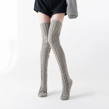 Naiste Sukad Sokid Naiste Värviga Koo Talvel säärised Sokid Lolita Põlve Sokid Parempidises Plaadile Suu Soojenemise Kate 3
