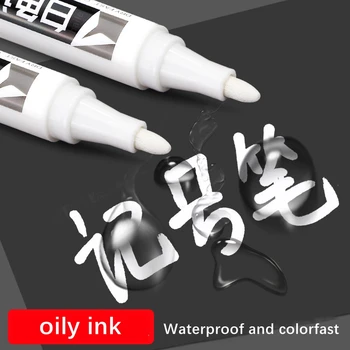 Püsiv Õline Valge Markerid, Pliiatsid Veekindel Rehvi Maali Graffiti Keskkonna Geeli Pliiats Sülearvuti Joonis Supplie 3