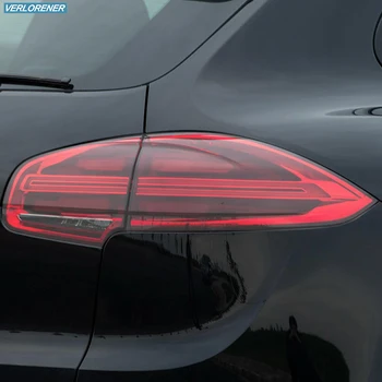 Auto Esitulede kaitsekile Taillight Suitsutatud, Must Tint Wrap Vinüül TPÜ Kleebise Jaoks Porsche Cayenne 958 2011-Esitada GTS Turbo 3