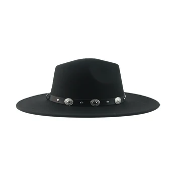 Mütsid Müts Fedora Mütsid Naistele Panama Lai Nokk 9,5 cm Suur Suurus Vöö Casual Luxury Ametlik Meeste Mütsid Must, Khaki Sombreros De Mujer 3
