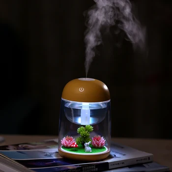 Mini Kaasaskantav Udu Niisutaja Läbipaistev Mikro-maastiku Õhu Niisutaja Spray Õhu Puhastaja Hajuti koos LED-Tuled Koju 3
