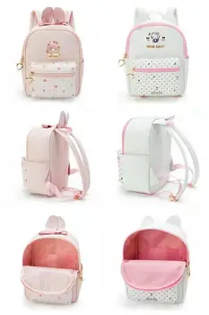 Hello Kitty fashion uus tikitud peace kassi seljakott värviga värske väikesed pu nahast kott 3