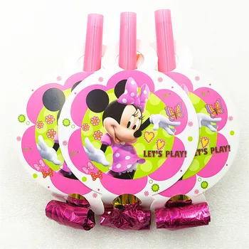 6tk/kott Minnie Mouse Partei Asjade Pidu Trompet Sarved Lapsed Baby Shower Isikule Teenetemärgi Kids Sünnipäeva Minnie Mouse Pidu 3