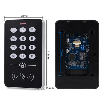 Standalone 125KHz RFID Klaviatuuri Access Control-Klaviatuur Veekindel Kate Töötleja 10tk Keyfobs Ukse Access Control Süsteem 3