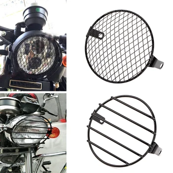 6.14 tolline Mootorratta Universaalne Vintage Esitulede Protector Retro Grill Light Lamp Katta Harley Ducati Chopper Yamaha Kohvik 3