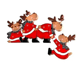 Santa Claus Ingel Põder Jõulud Ukse Raami Kaunistamiseks Puidust Xmas Ukse Nurgas Ornament Häid Jõule Decor Kodus Head Uut Aastat 3