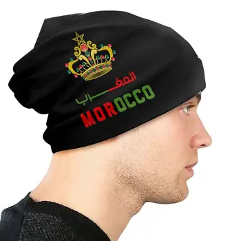 Maroko Kuningriigi Skullies Beanies Maroko Lipp Mütsid Hip-Hop Mehed, Naised, Mütsid Suvel Termilise Elastne Mütsi Kudumise Kübarad 3
