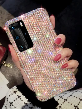 Luxury Crystal Full Diamond Telefoni Puhul Huawei P30 P40 P20 Mate 40 30 20 Au 30 Lite Pro P Smart 2019 2020 jewelled Kate 3