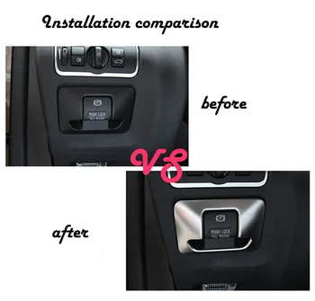 Auto tarvikud ABS Plastikust Elektrooniline Käsipidur Nuppu, Paneel, Sisekujundus Kate sobib Volvo XC60 V60 XC70 S60 S80 2010 - 2014 3