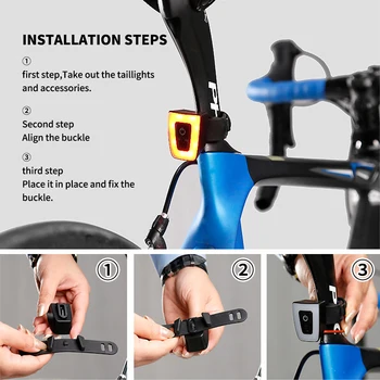 3 Transpordiliikide Jalgratta Tagumine Tuli Öösel Jalgrattaga Ohutus Hoiatus LED Taillight USB Laetav Jalgratta Lamp Jalgratta Tarvikud 3