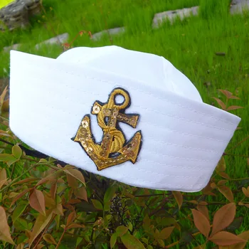 Valge Laps Meremehed Laeva, Paadi Kapten Müts Navy Marine Kork Ankru Merre Paadi Meremiili Fancy Kleit Õde Müts Sõjaväe Mütsid 3