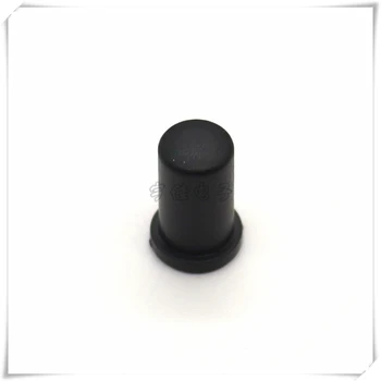 10 Töö 6 × 12mm must plastik lüliti nupuga kork, mis sobib ümmargune auk ja kandiline auk 3.2x3.2mm 3
