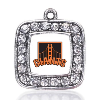UUS Pesapalli San Francisco Giants meeskond võlu antiik pinnatud hõbe kristall ehted 3