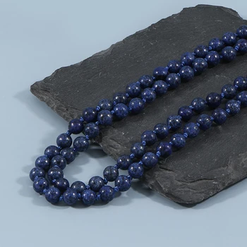 YUOKIAA Looduslikud Kivid Lapis Lazuli Mala 108 Pärlitest Kaelakee Meditatsiooni Jooga Vaimu Ehted Buddha Pea Palve Tutt Kaelakee 3