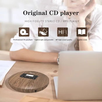 HOTT CD611 Kaasaskantav CD-Mängija, LCD-Ekraan, HIFI kõrge Heli Kvaliteet Stereo Plaadi Tüüp Stereo Pähkel Puidust Tera Ultra-õhuke MP3-Playe 4