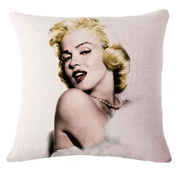 Marilyn Monroe Dekoratiivne Padi Puuvillast Voodipesu Diivan Istmepadi Talje Padja Kate Kodus Diivan Square Padi 45x45cm 4