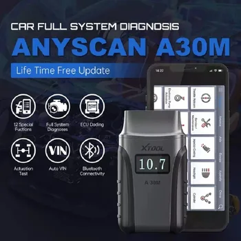 XTOOL Anyscan A30M Auto OBD2 Diagnostika Tööriista Tugi Lugeda veakoode Kõigi Süsteemi Täielikult OBD-II&EOBD Funktsioone PK A30 A30D 4