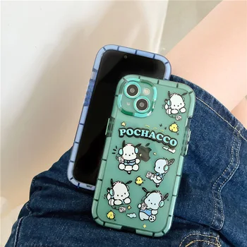 Sanrio Cinnamoroll Pochacco Helendav Telefon Juhtudel iPhone 13 12 11 Pro Max XR, XS MAX X Y2k Tüdruk Põrutuskindel Pehme Koorega Fundas 4