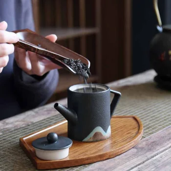 Jaapani Stiilis Keraamilised Glasuur Maali Värv Remote Mountain Tea Pot Jäme Keraamiline Tee Määrata Leibkonna Teetseremoonia Kohandatud 4