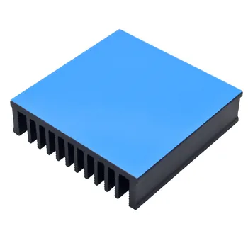 50x50x12.8mm 5tk Alumiinium Heatsink Must jahutusradiaator Radiaator Elektroonilise IC Chip LED Termiliselt Juhtivast Lint 4