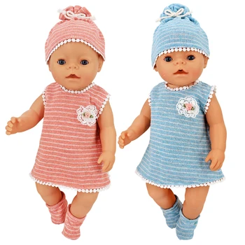 43 cm doll riided pajama komplekt, sobib 18 tolli tüdruk nuku riideid beebi tüdruk kingitus mänguasi 4