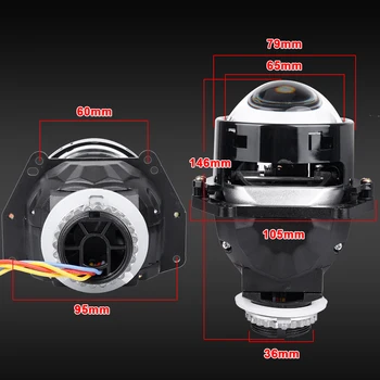Bi-H4 led Projektor 100W Läätsed Pesuseade 3,0 tolli LED Objektiiv Hella 3R G5 Tuled Auto Auto Tarvikud Moderniseerimiseks DIY Tuning 4