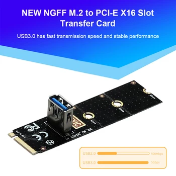 5Gbps M. 2 PCI-E X16 USB 3.0 Üleandmise Kaart 5Gbps Üleandmise Kaart 5Gbps Adapter Converter koos Kruvikeeraja 4