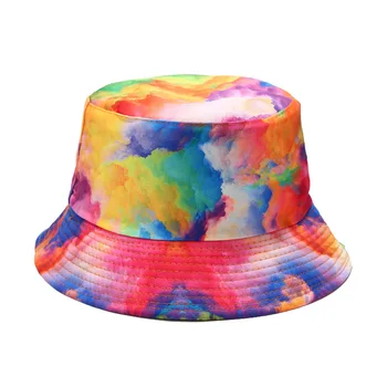 3D Värvi Tähine Prindi Mehed Kopp Müts Kaks Pool Kanda Sunhat Naiste Väljas Travel Beach Mütsid Kalurite Mütsid Unisex Hip-Hop Naine Kork 4
