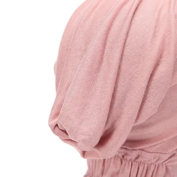 Uus Disain Plain Elastsus Moslemi Sisemine Mütsid Underscarf Modal Puuvill Hijabs Islami Pea Kandma Mütsi Mütsi Tahke Moslemi Headcover 4