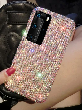 Luxury Crystal Full Diamond Telefoni Puhul Huawei P30 P40 P20 Mate 40 30 20 Au 30 Lite Pro P Smart 2019 2020 jewelled Kate 4