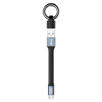 IVON CA88 2 in 1 USB-Mobile Data Kaabel, Kantav Lühike Mini Võtmehoidja iPhone Samsung Xiaomi 3A Kiire Laadimine Tüüp-C Micro 4