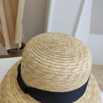 2021 Uus Mood Naiste Suvel Floppy Müts Nisu Õled Müts on Musta Valge Lindi Päike Müts UV Kaitse Beach ühise Põllumajanduspoliitika 4