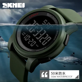 Silikoon Bänd SKMEI 1257 Väljas Sport Watch 100M Veekindel Mood Digitaalse Käekellad Häire Chrono Relogio Masculino 4