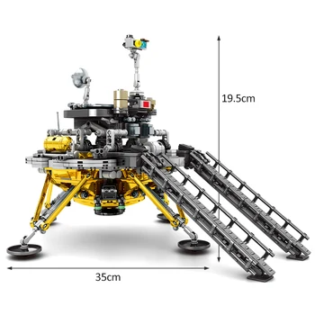 SEMBO 1098PCS Linna Kosmose Sond Mars Lander Mudel ehitusplokid Kuu Raketi Määrata Arvud, Tellised Mänguasjad Lastele 5