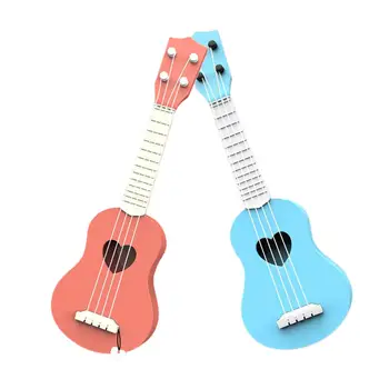 Ukulele 4 Strings Ukelele Hawaii Mini Kitarr Muusikariistad Õppe Koolitus Mänguasjad - Sinine Ja Roosa Värvi 5