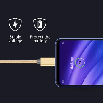 UTHAI USB Type-c Kaabel 3A laadimiskaabel Kiire Laadimine Data Kaabel Samsung Xiaomi Huawei Android Mobiiltelefoni Laadija Kaabel 5
