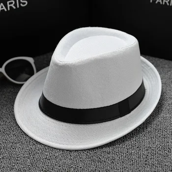 Uus Meeste Müts Fedora Müts, Retro Fashion Jazz Müts Laia Ääreni Müts Paar Müts Summer Pallija Müts Väljas Panama Müts 5