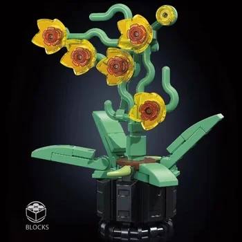 KES Loomingulise Succulents Orhidee Õie Bonsai Mudel ehitusplokk Igavene Taime Pott Kodu Kaunistamiseks Tellised Mänguasjad Poistele Lapsed Kingitusi 5