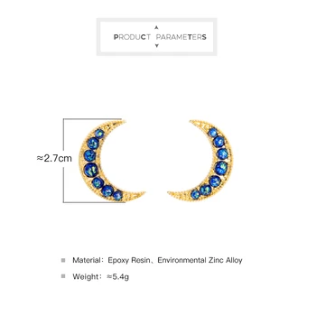 SUUDLE MIND Kolme tooni Peen Vaik Ornament Kuu Kõrvarõngad Naistele Kingitused 2019 Uusim Mood Ear Pin-Ehete Tarvikud 5