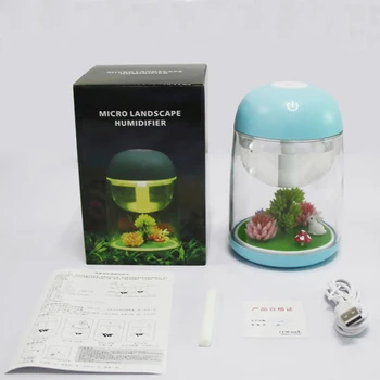 Mini Kaasaskantav Udu Niisutaja Läbipaistev Mikro-maastiku Õhu Niisutaja Spray Õhu Puhastaja Hajuti koos LED-Tuled Koju 5