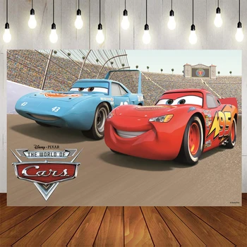 Cartoon Vinüül Kohandatud Disney Cars Isiku Tausta Autode Poole Seina Kaunistused Riie Baby Shower Kids Sünnipäeva Teenetemärgi 5