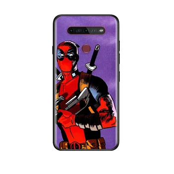 Marvel Deadpool Avengers Super Kangelaseks LG G8 G8S G8X v30 eluviis kodukinosüsteemid V30S V40 V50 V50S V60 Q60 ThinQ 5G Pehme TPU Silikoon Musta Telefoni Puhul 5